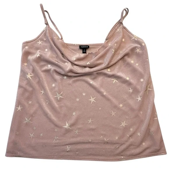 Torrid Starry Pink Shimmer Tank Top - Picture 2 of 8